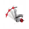 Spēļu krēsls Huzaro FORCE 4.7 Bucket Seat Pelēks — audums, polsterēts sēdeklis un atzveltne, kāju balsts, max svars 140 kg, augstums 113–123 cm