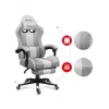Spēļu krēsls Huzaro FORCE 4.7 Bucket Seat Pelēks — audums, polsterēts sēdeklis un atzveltne, kāju balsts, max svars 140 kg, augstums 113–123 cm