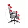 Spēļu krēsls Huzaro FORCE 4.7 Bucket Seat Pelēks — audums, polsterēts sēdeklis un atzveltne, kāju balsts, max svars 140 kg, augstums 113–123 cm