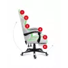 Spēļu krēsls Huzaro FORCE 4.7 RGB White — auduma kausveida sēdeklis
