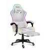 Spēļu krēsls Huzaro FORCE 4.7 RGB White — auduma kausveida sēdeklis
