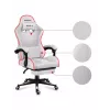 Spēļu krēsls Huzaro FORCE 4.7 RGB White — auduma kausveida sēdeklis