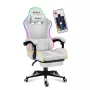 Spēļu krēsls Huzaro FORCE 4.7 RGB White — auduma kausveida sēdeklis