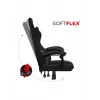 Spēļu krēsls Huzaro FORCE 4.4 CARBON — auduma kausveida sēdeklis, augstums 115–125 cm, max slodze 130 kg, tērauda pamatne, regulējami roku balsti