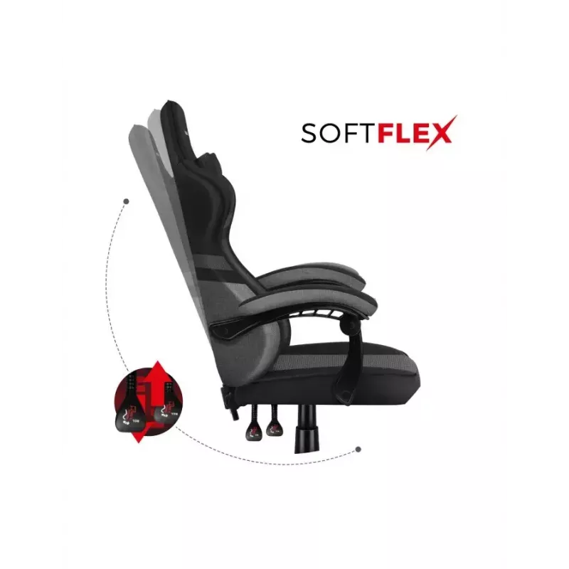 Spēļu krēsls Huzaro FORCE 4.4 Bucket Seat Melns Pelēks