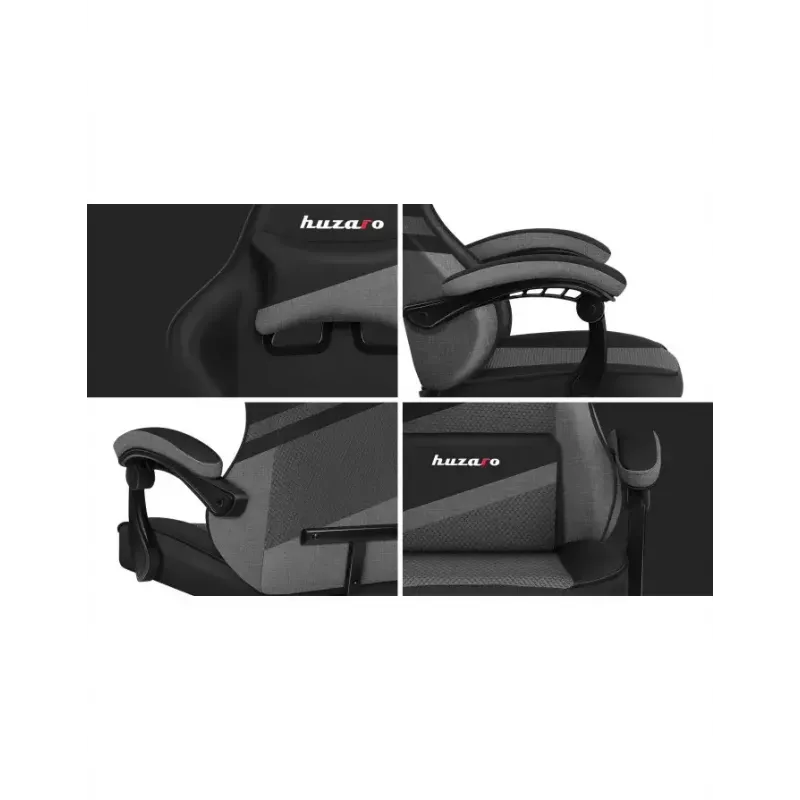 Spēļu krēsls Huzaro FORCE 4.4 Bucket Seat Melns Pelēks