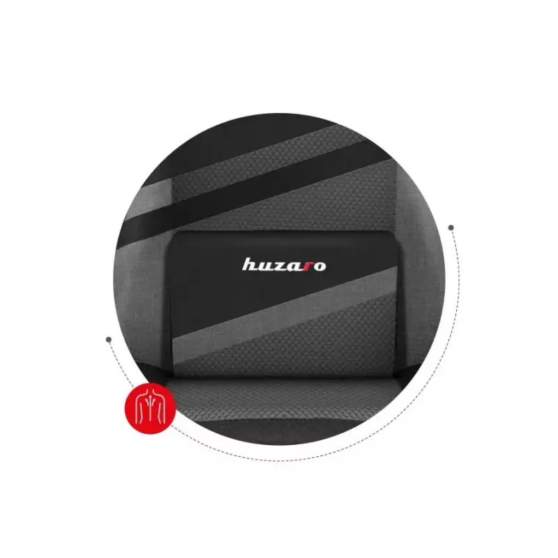 Spēļu krēsls Huzaro FORCE 4.4 Bucket Seat Melns Pelēks