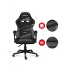 Spēļu krēsls Huzaro FORCE 4.4 Bucket Seat Melns Pelēks