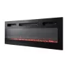 TV skapis Cama Meble EVA ar elektrisko kamīnu 180x40x52 cm grafīts/spīdīgs grafīts