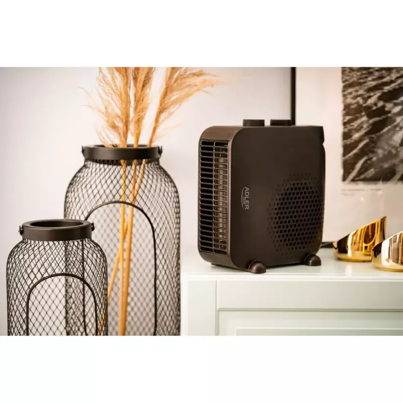 Sildītājs ventilators Adler AD 7725B, 2000 W, 2 jaudas līmeņi, regulējams termostats, melns