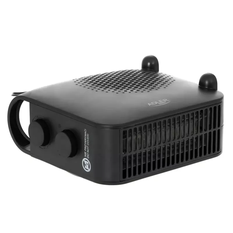 Sildītājs ventilators Adler AD 7725B, 2000 W, 2 jaudas līmeņi, regulējams termostats, melns