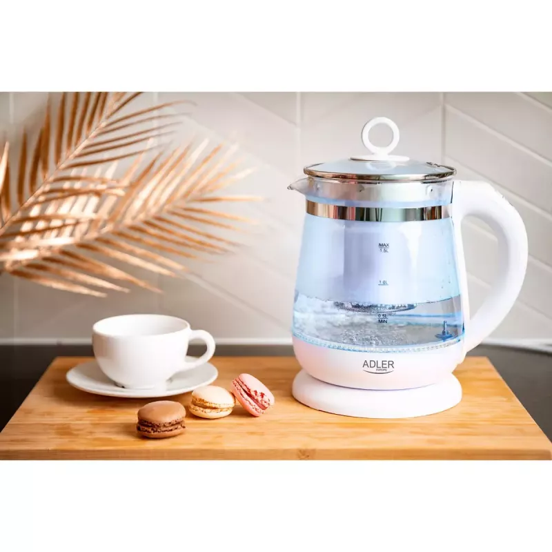 Elektriskā tējkanna Adler AD 1299 1.5 L 1850 W Balta