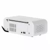 Modinātājs Adler AD 1192W — kompakts galda pulkstenis ar bezvadu lādētāju un AUX ieeju, balts
