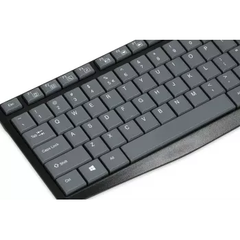 Vadu USB tastatūra IBOX Eris IKC2010G — pilnizmēra 105 taustiņi, USB, pelēka/melna, ūdensizturīga, 1.8 m kabelis