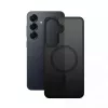 Crong Hybrid Matte Magnetic maciņš Samsung Galaxy S25 — TPU+PC, magnētiskie gredzeni, melns
