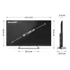 Sharp 50HP6265E televizors 127 cm (50 collas) 4K Ultra HD Smart TV Wi-Fi Melns