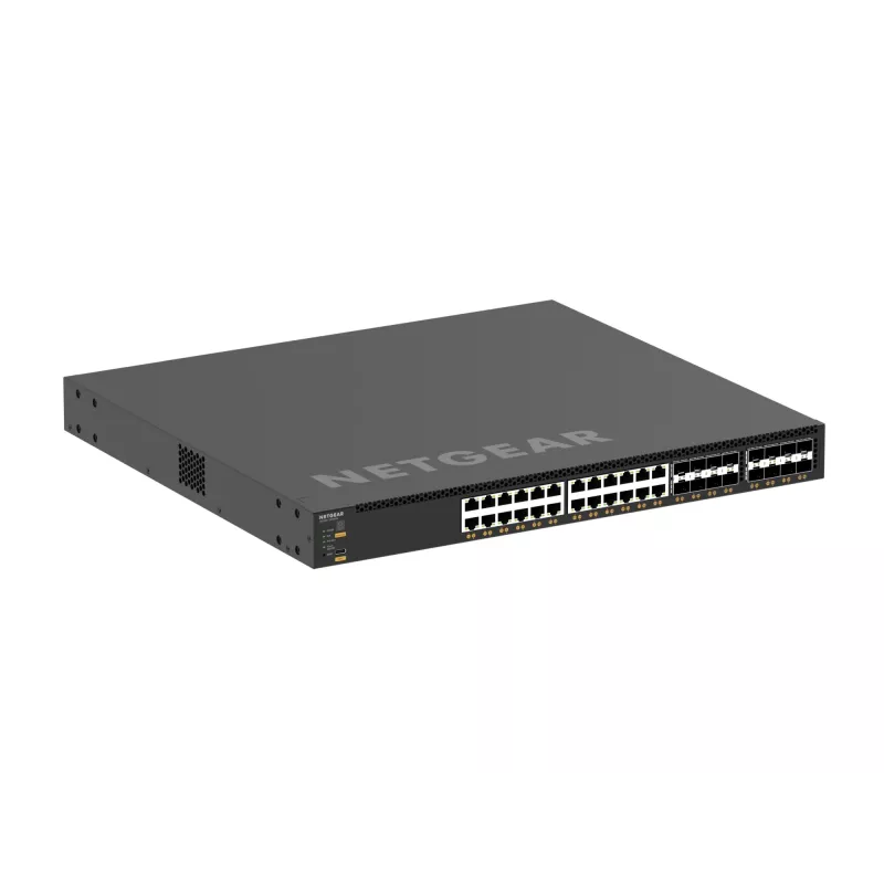 NETGEAR M4350-24X8F8V pārvaldāms L3 slēdzis 10G Ethernet (100/1000/10000) ar PoE, 1U, melns