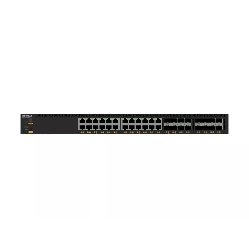 NETGEAR M4350-24X8F8V pārvaldāms L3 slēdzis 10G Ethernet (100/1000/10000) ar PoE, 1U, melns