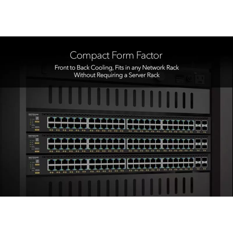 NETGEAR M4350-24X8F8V pārvaldāms L3 slēdzis 10G Ethernet (100/1000/10000) ar PoE, 1U, melns