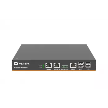 Vertiv Avocent ACS800 4-Portu seriālā konsole ar analogo modemu, ārējais AC/DC barošanas bloks - Jumper vads: C14 spraudnis uz C13 savienotāju