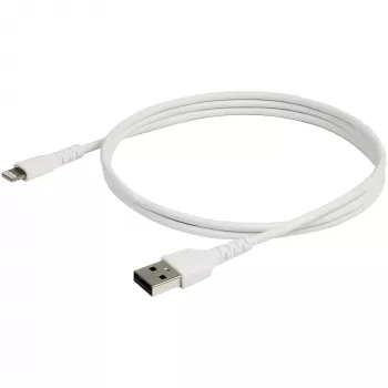 StarTech.com 1 m balts USB-A uz Lightning kabelis - pastiprināts ar aramīda šķiedru, MFi sertificēts iPhone/iPad