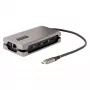 StarTech.com USB-C daudzportu adapteris, 4K 60Hz HDMI 2.0b, HDR, USB 3.2 Gen 2 10Gbps centrmezgls (2xUSB-C, 1xUSB-A), 100W PD caurlaide, mini ceļojumu dokstacija, 30cm kabelis, klēpjdatora dokstacija