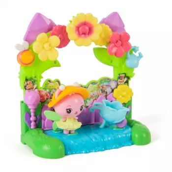 Gabby's Dollhouse: The Movie — Queen Kitty Fairy's Garden Balcony ar rotaļu figūriņu un leļļu mājas aksesuāriem, bērnu rotaļlietas meitenēm un zēniem no 3 gadu vecuma