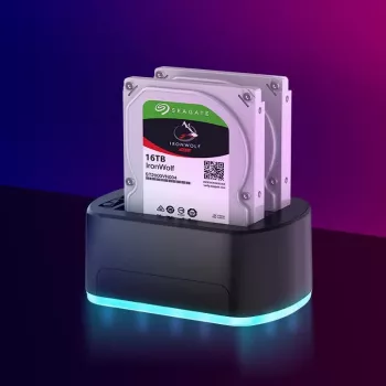 CoreParts MS-CLONER-SATA2.5-3.5 doku stacija cieto disku klonēšanai, melna