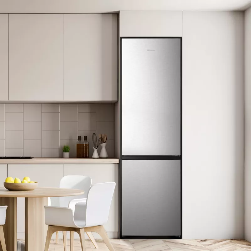Hisense RB440N4ACA Brīvstāvošs Ledusskapis 336 L Nerūsējošais tērauds