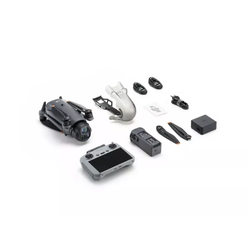 Drons DJI Mavic 4 Pro Fly More Combo — 4 rotori, 100 MP, 27 m/s, 41 000 m darbības attālums, 1,063 kg, pelēks