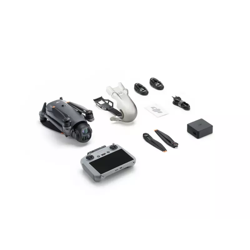 Drons DJI Mavic 4 Pro Fly More Combo — 4 rotori, 100 MP, 27 m/s, 41 000 m darbības attālums, 1,063 kg, pelēks