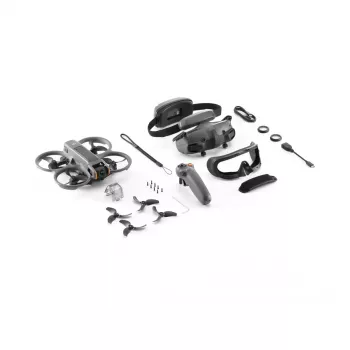 Drone DJI Avata 2 Fly Smart Combo — 4 rotoru kvadrokopteris, 48 MP kamera, 3840×2160 video, 2150 mAh akumulators, Wi‑Fi un Bluetooth