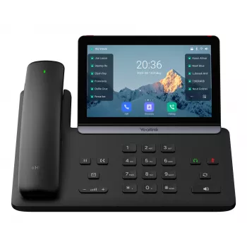 IP telefons Yealink Yealink-SIP-T88W Pro — Android, 7 collu (1024×600) LCD, vadu un bezvadu klausule, Bluetooth, PoE, Melns