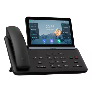IP telefons Yealink Yealink-SIP-T88W Pro — Android, 7 collu (1024×600) LCD, vadu un bezvadu klausule, Bluetooth, PoE, Melns