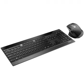 Bezvadu tastatūras un peles komplekts Rapoo 9900m Office QWERTZ Melns
