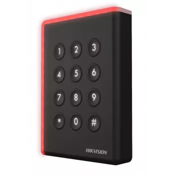 Piekļuves kontroles lasītājs Hikvision DS-K1108AEK Melns DC 12V 123x88x21mm