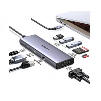 Ugreen Revodok USB-C 6-IN-1 Hub ar 4K HDMI un Gigabit Ethernet
