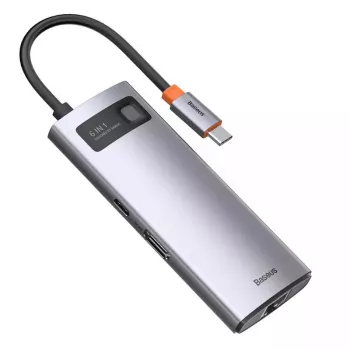 Baseus Metal Gleam USB 3.2 Gen 1 Type-C Pelēks 100W Power Delivery 4K Ultra HD