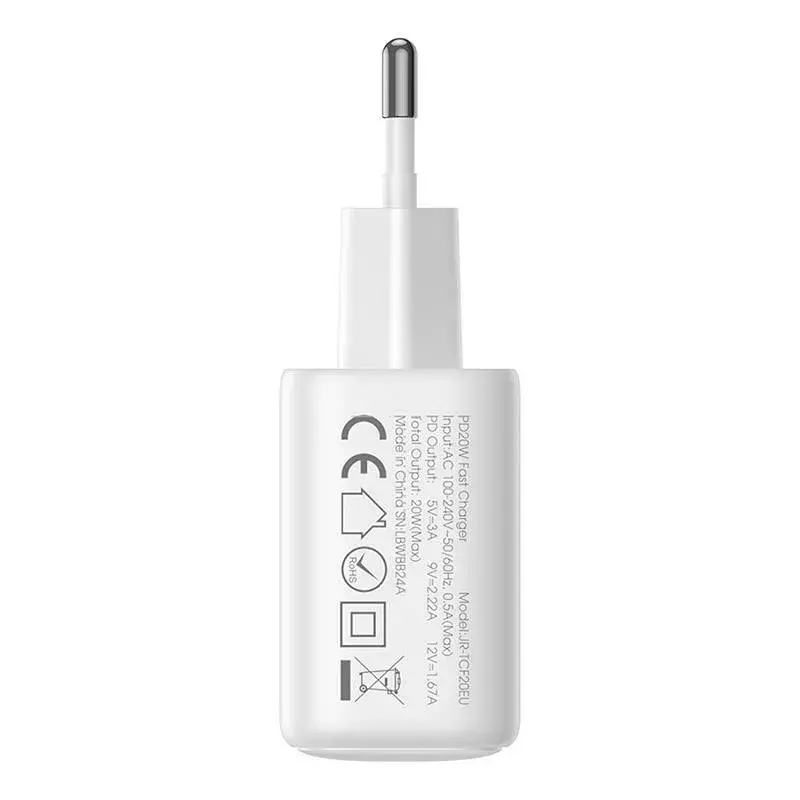 Lādētājs Joyroom JR-TCF12 divu portu 20W (USB-C x2) balts