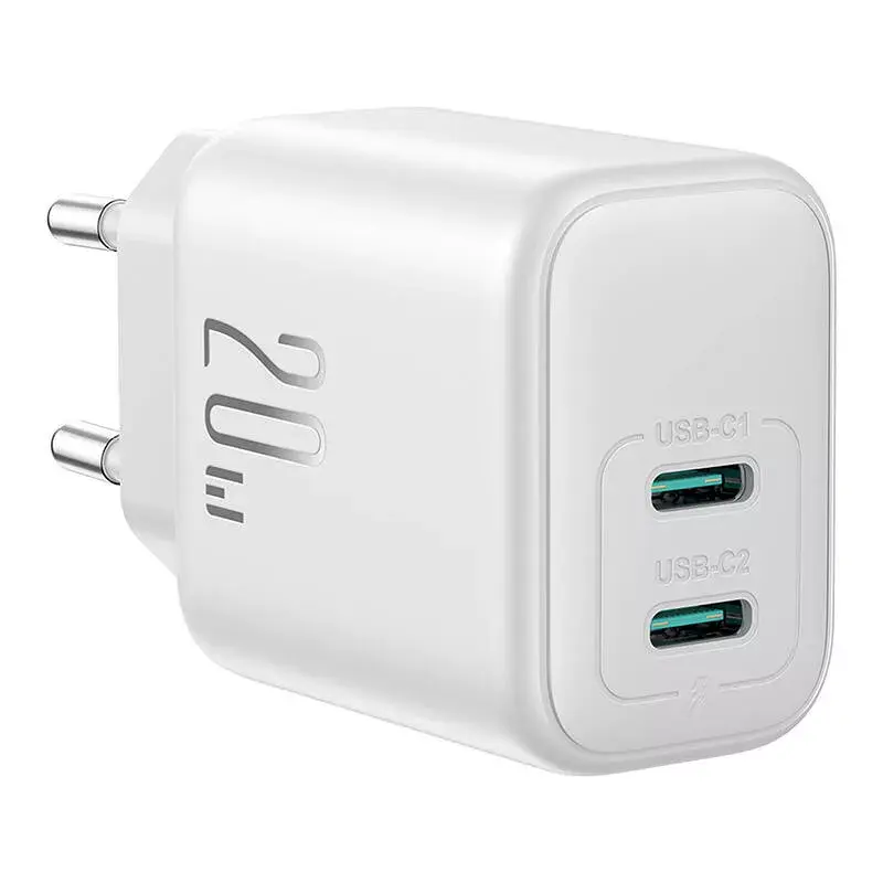 Lādētājs Joyroom JR-TCF12 divu portu 20W (USB-C x2) balts