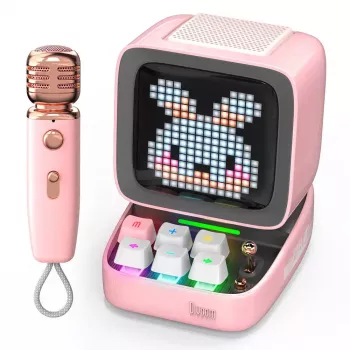 Pārnēsājams mono skaļrunis Divoom Ditoo-Mic Mini rozā