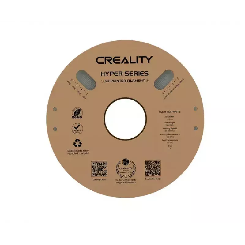 3D drukas materiāls Creality 3D 3301010335 Polilaktīds (PLA) Balts 1 kg