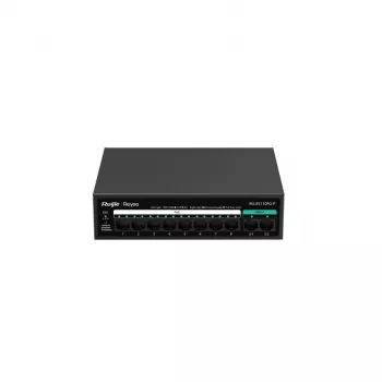 RUIJIE nekonfigurējams PoE slēdzis RG-ES110FG-P — 10 portu Gigabit (10/100/1000) ar 1 SFP, 120W, 20 Gbps pārslēgšana