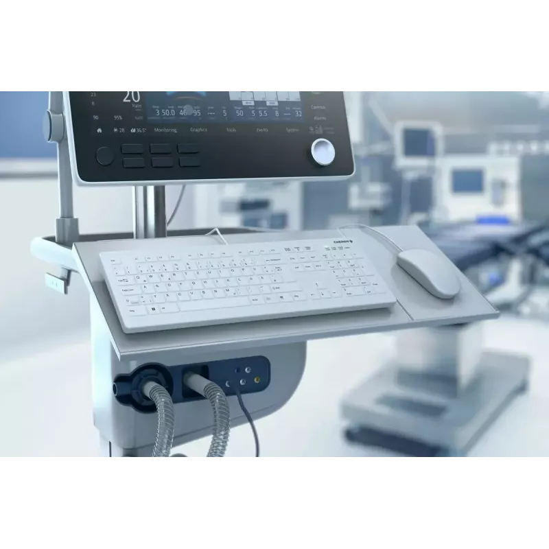 Pilnizmēra vadu medicīnas tastatūra CHERRY AK-C8112 Medical USB QWERTZ 105 taustiņi balta 1.8 m
