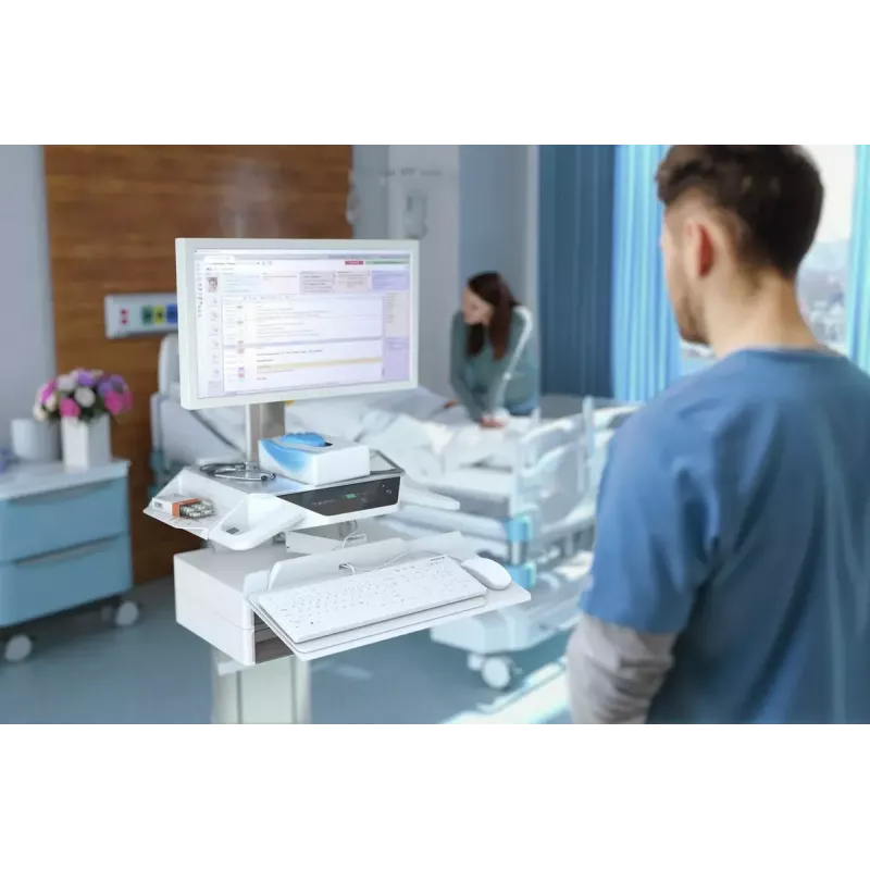 Pilnizmēra vadu medicīnas tastatūra CHERRY AK-C8112 Medical USB QWERTZ 105 taustiņi balta 1.8 m