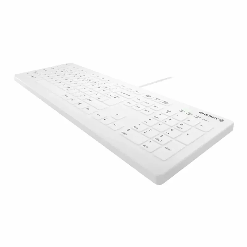 Pilnizmēra vadu medicīnas tastatūra CHERRY AK-C8112 Medical USB QWERTZ 105 taustiņi balta 1.8 m