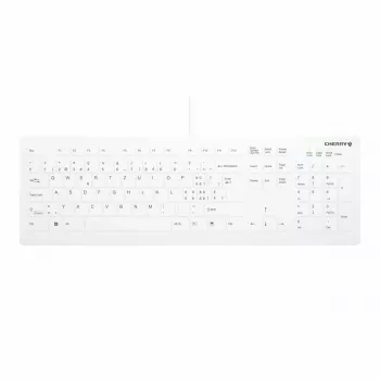 Pilnizmēra vadu medicīnas tastatūra CHERRY AK-C8112 Medical USB QWERTZ 105 taustiņi balta 1.8 m
