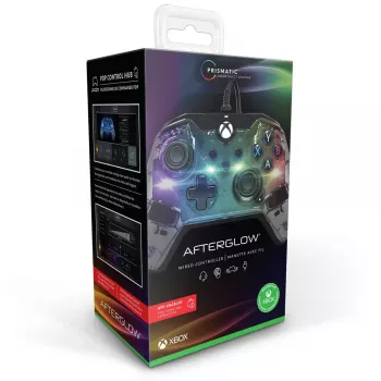Spēļu kontrolieris PDP Afterglow caurspīdīgs zils melns vads USB Xbox One Series X S 2.4m