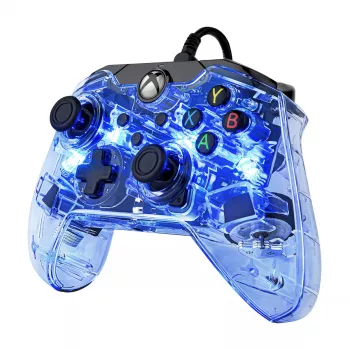 Spēļu kontrolieris PDP Afterglow caurspīdīgs zils melns vads USB Xbox One Series X S 2.4m