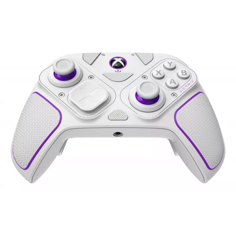 Spēļu kontrolieris VICTRIX PRO BFG 052-002-WH bezvadu/vadu RF/USB, USB-C, 2000mAh, PC/PS4/PS5, violets/balts